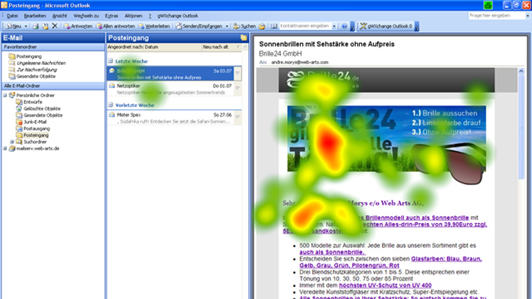 Eyetracking Analyse von Newslettern