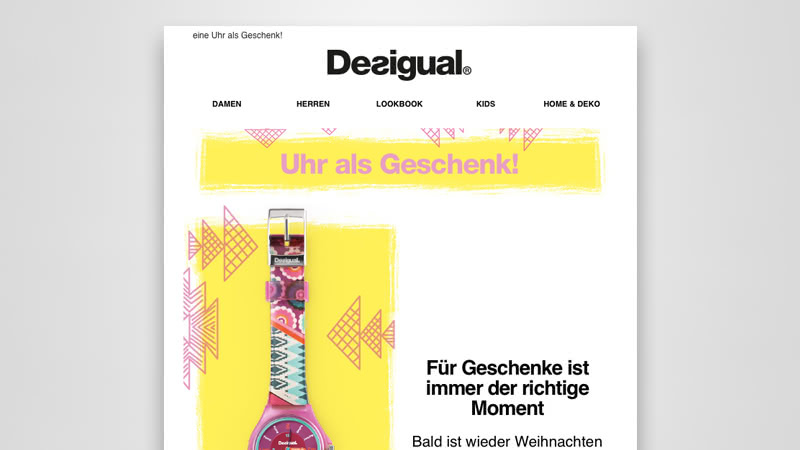 Desigual Newsletter Beispiel
