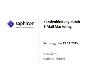 Vortrag Email Marketing Grundlagen