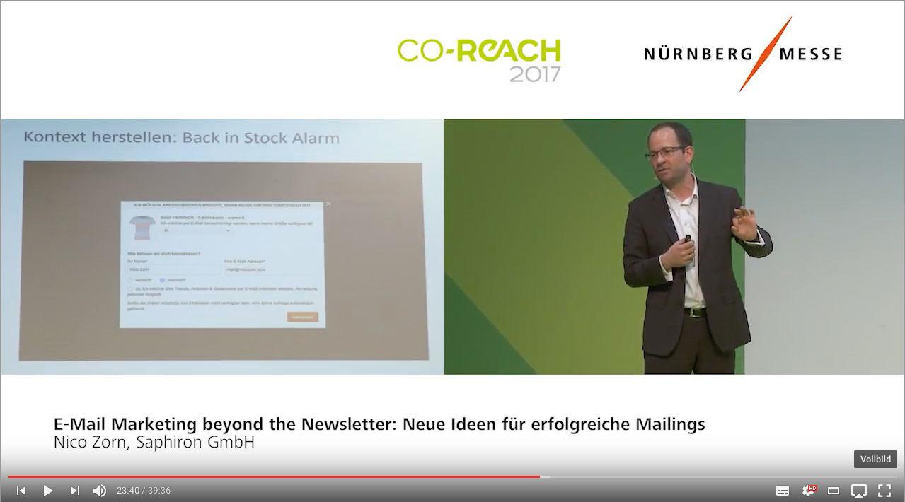 Email Marketing Vortrag - Nico Zorn