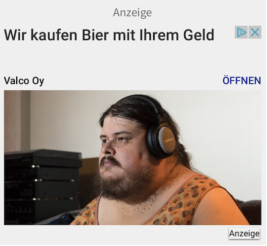 Newsletter-Anzeige