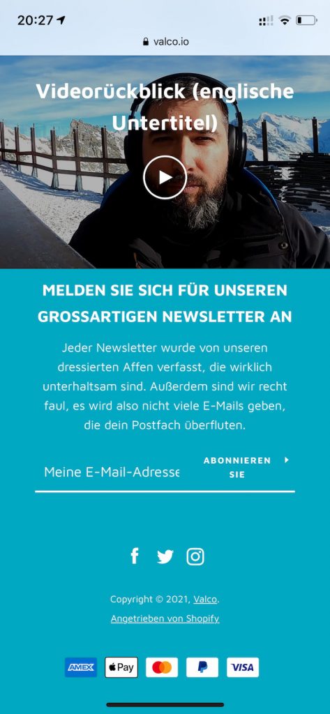 Newsletter-Anmeldung 