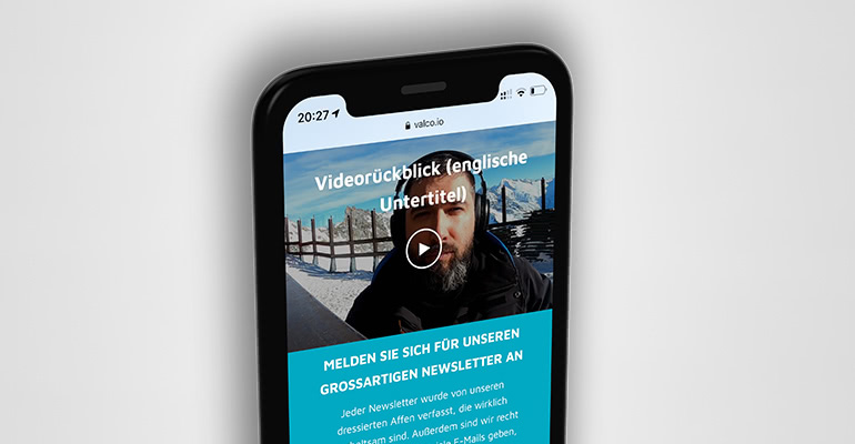 Newsletteranmeldung einmal anders
