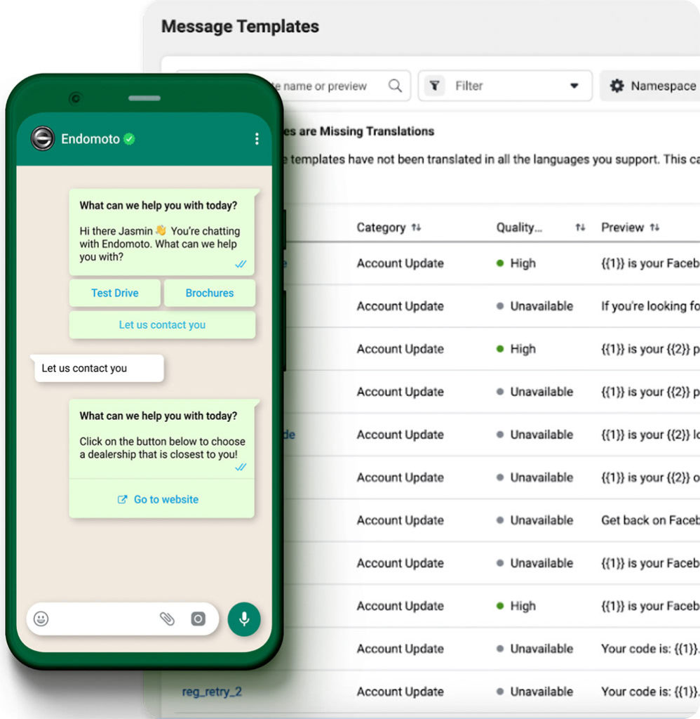 WhatsApp for Business (Screenshot)