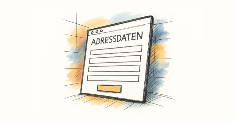 Illustration eines Formulars